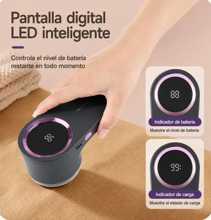 Quitapelusas con Pantalla LED